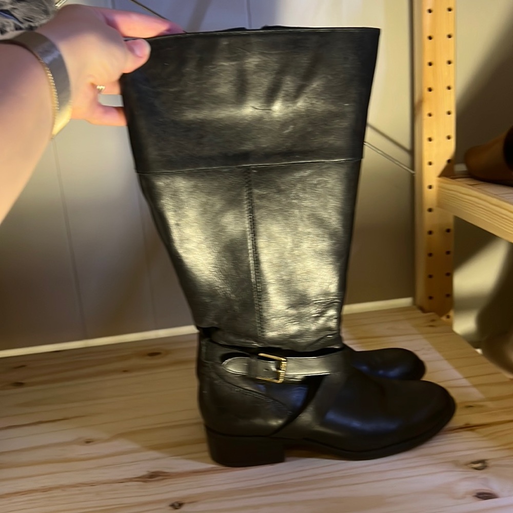 Ralph Lauren black leather boots